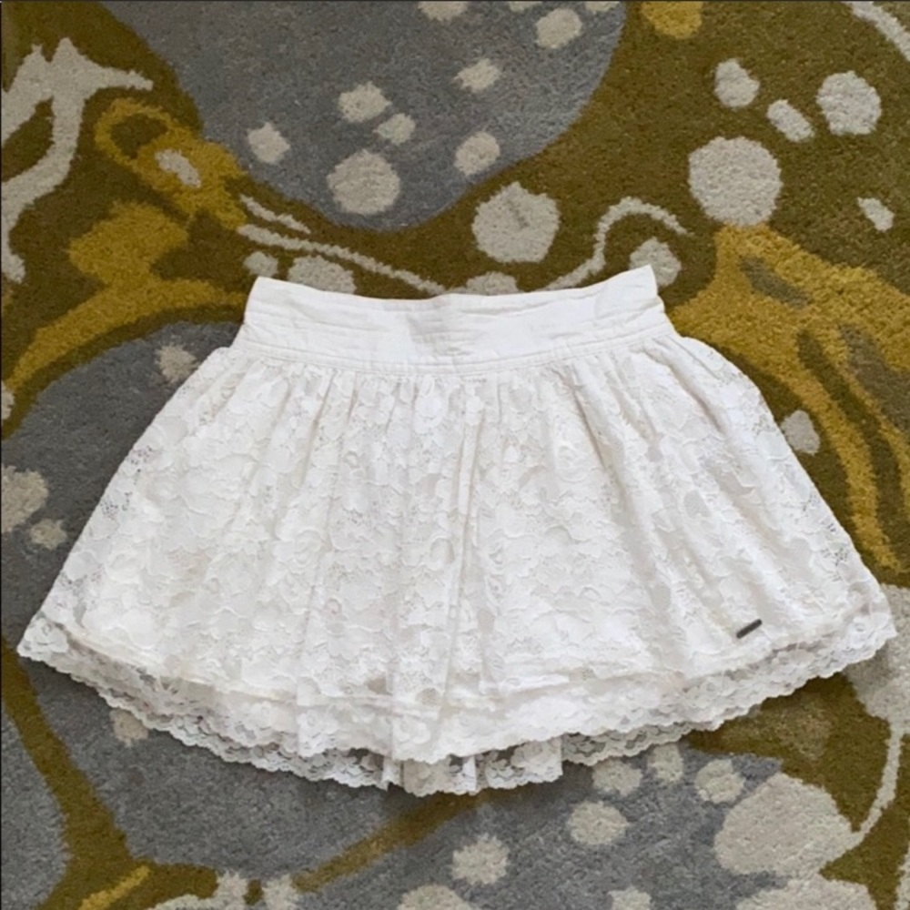 Abercromie kids white lace skirt L 10/12